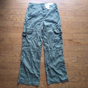 American eagle dreamy drape super high rise baggy wide leg cargo pants